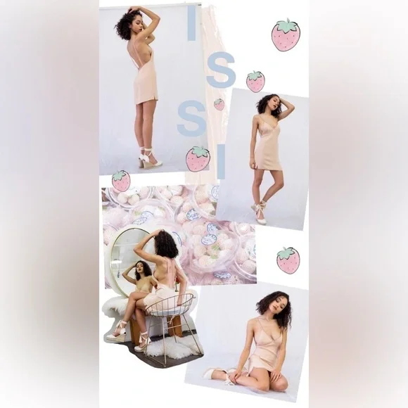 ๐ ARE YOU AM I Issi 100% Silk Mini Dress in Fawn - Picture 4 of 16